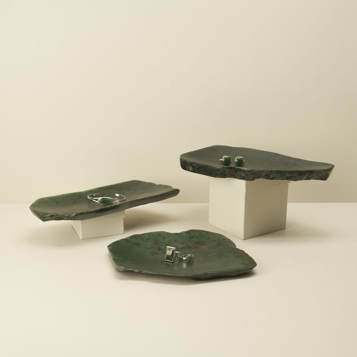 Jade Greenstone Natural Bowl Large