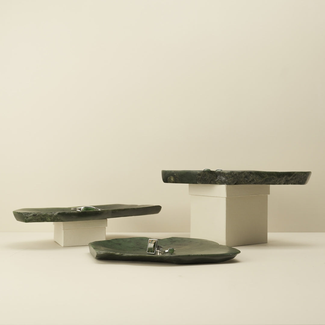 Jade Greenstone Natural Bowl Large