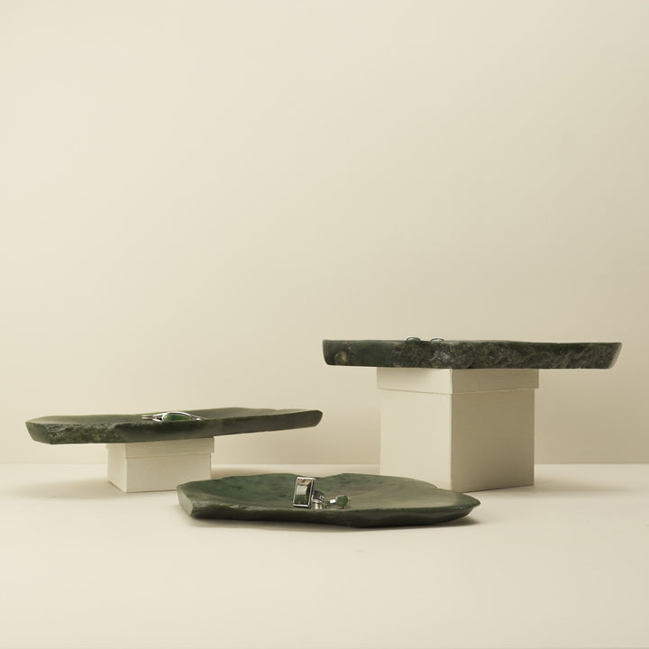 Jade Greenstone Natural Bowl Large