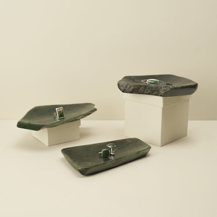 Jade Greenstone Natural Bowl Small