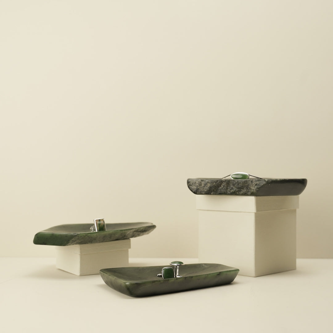 Jade Greenstone Natural Bowl Small