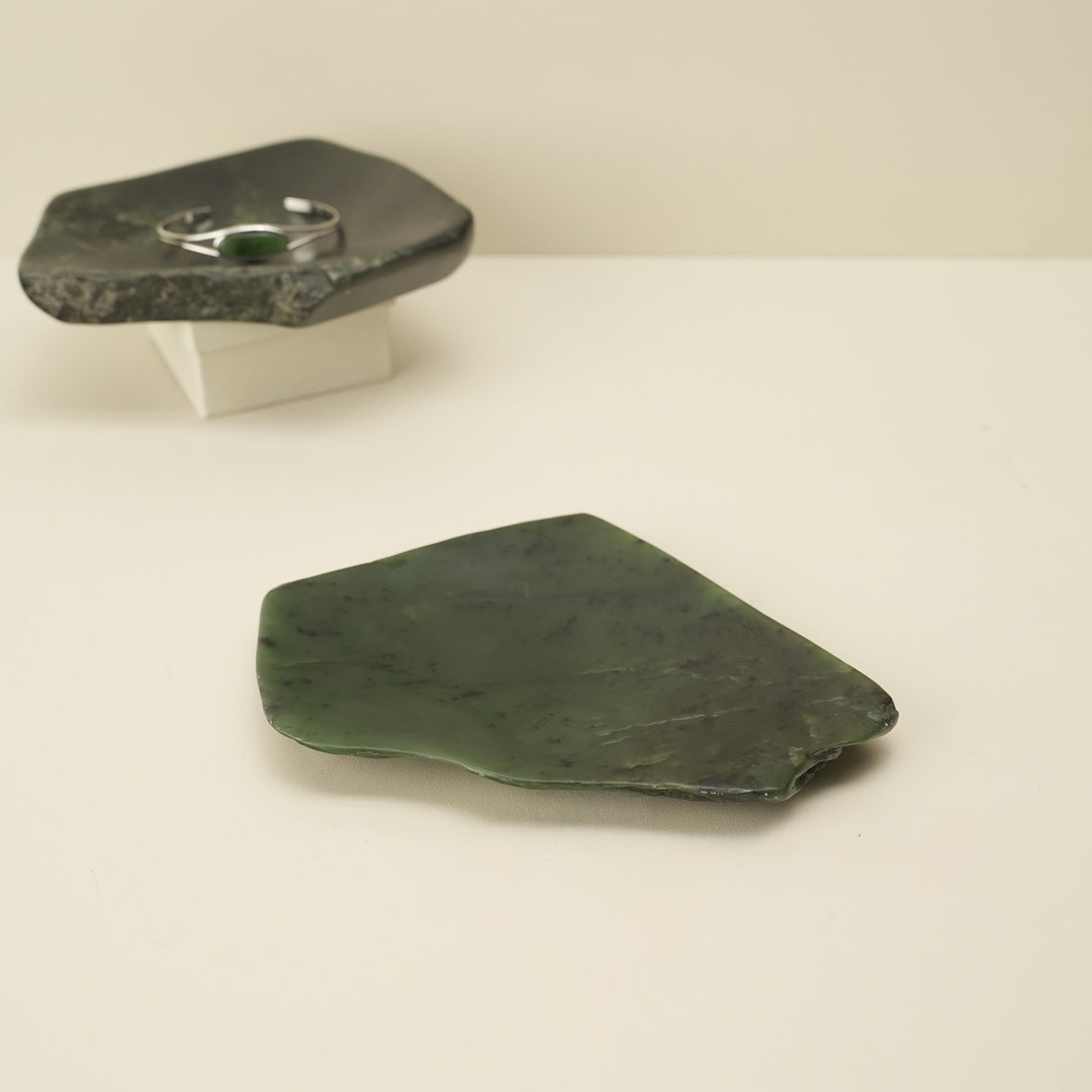 Jade Greenstone Natural Bowl Small