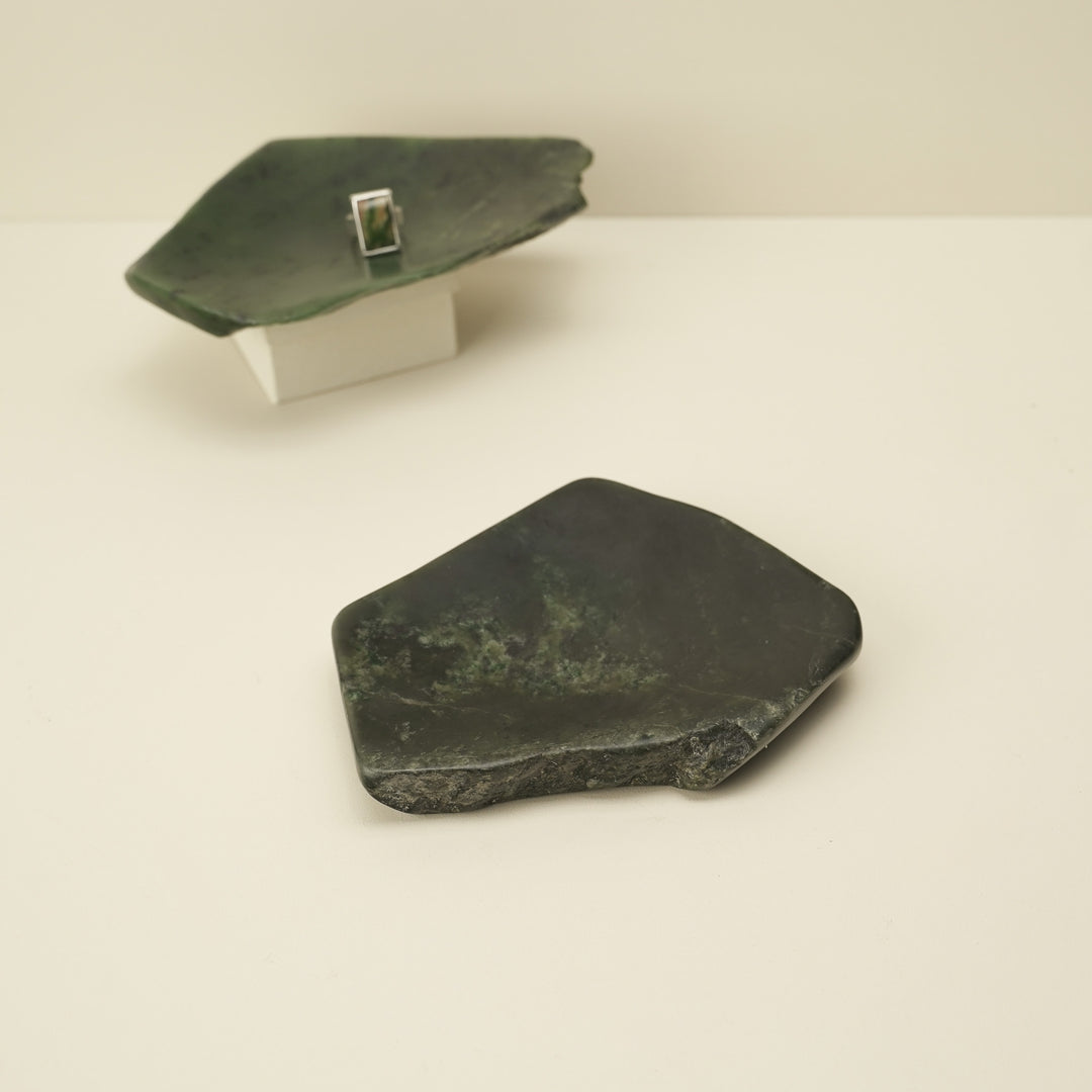 Jade Greenstone Natural Bowl Small