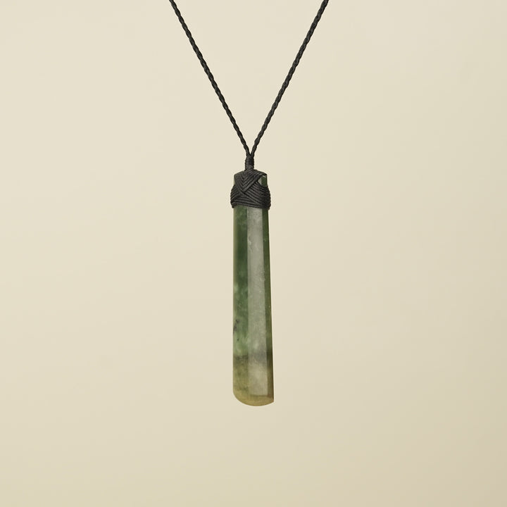Extra Large Raukaraka Toki Pounamu Pendant Black Binding