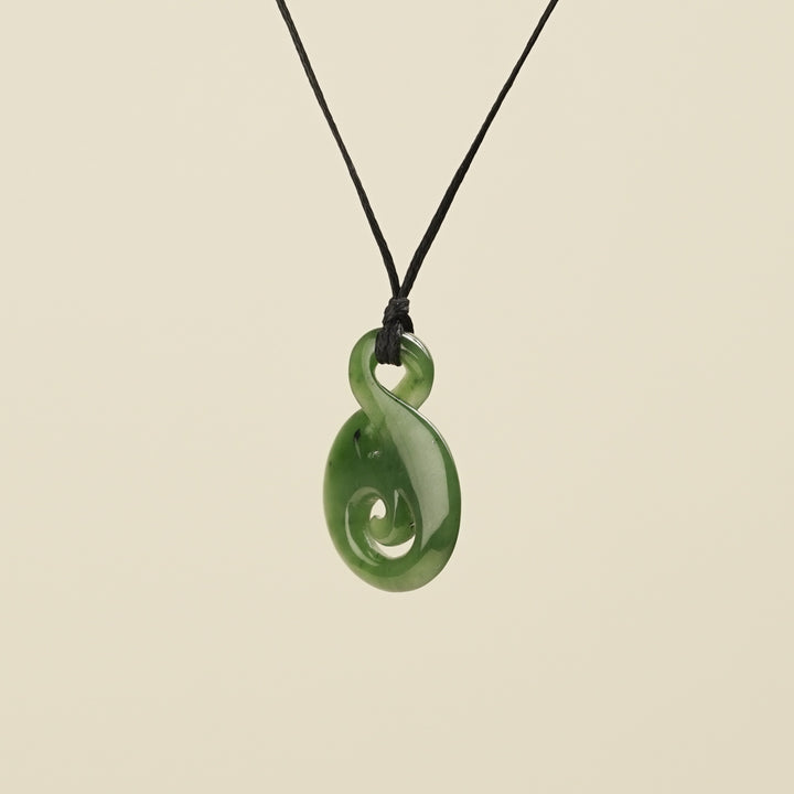 Pikorua Koru Small Greenstone Pendant