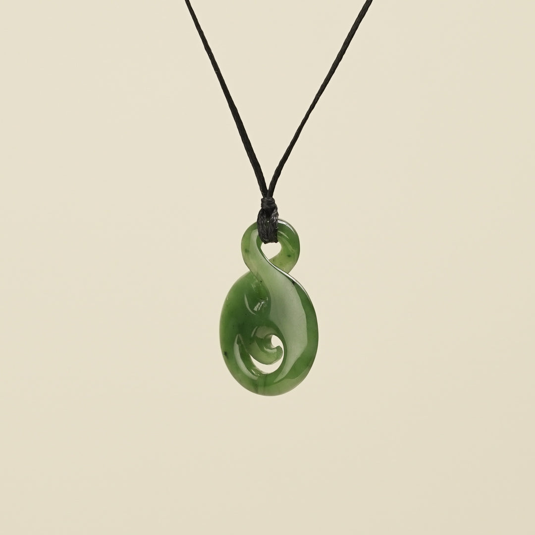 Pikorua Koru Small Greenstone Pendant