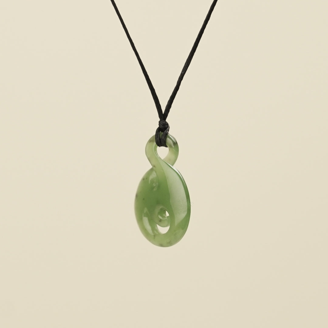 Pikorua Koru Small Greenstone Pendant