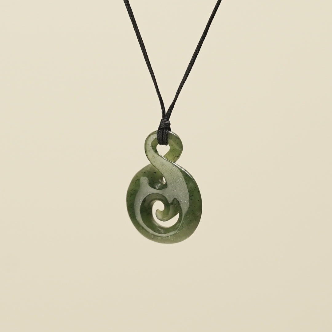 Pikorua Koru Small Greenstone Pendant