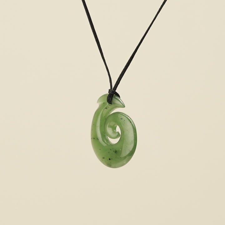 Koru with Hei Matau – Small Pendant