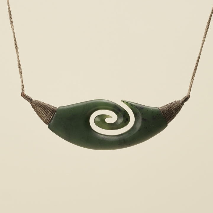 Kōuma Breastplate Koru Greenstone Pendant