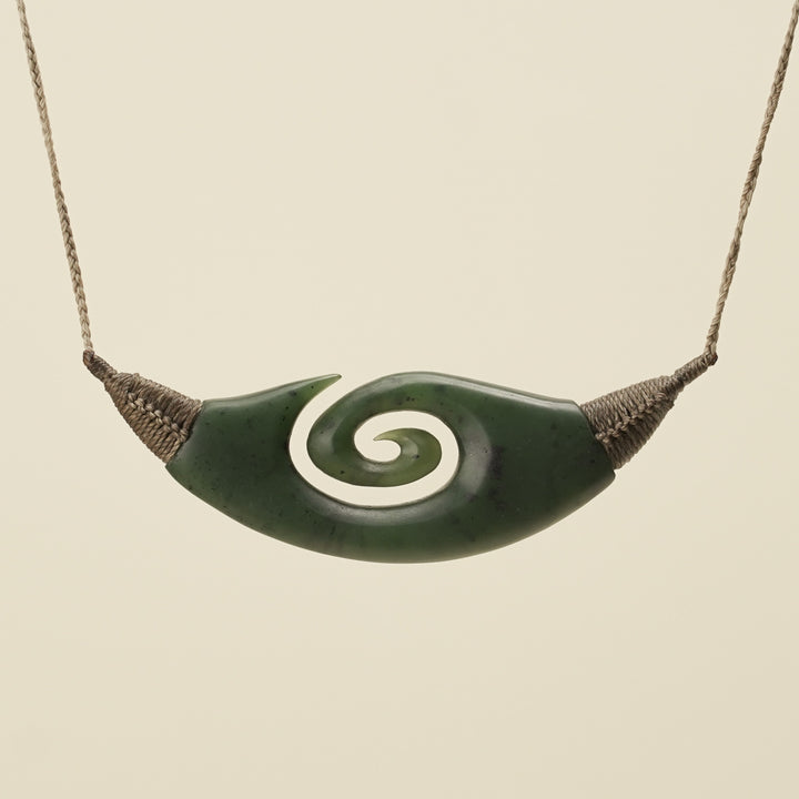 Kōuma Breastplate Koru Greenstone Pendant
