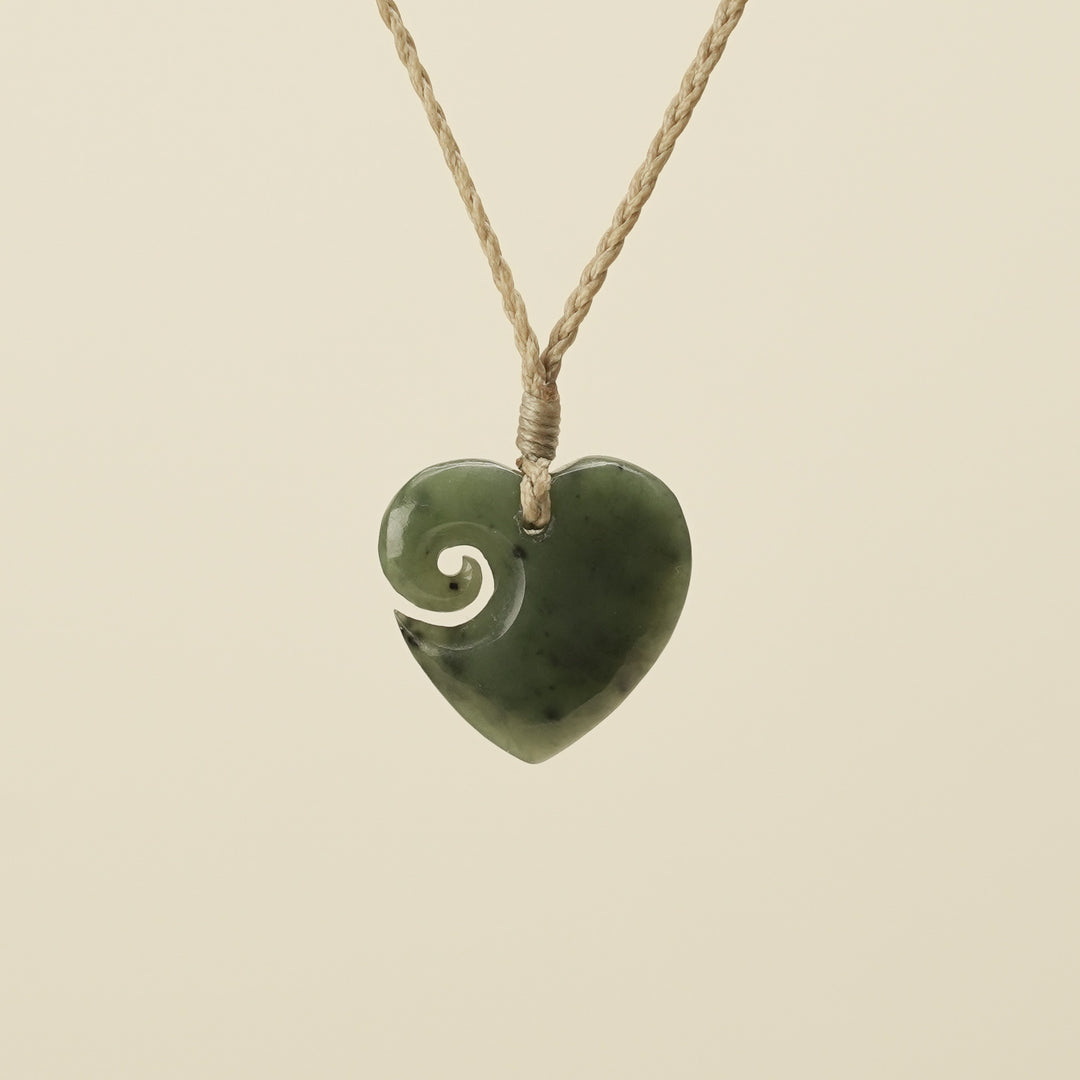 Heart Koru Pounamu Small Pendant
