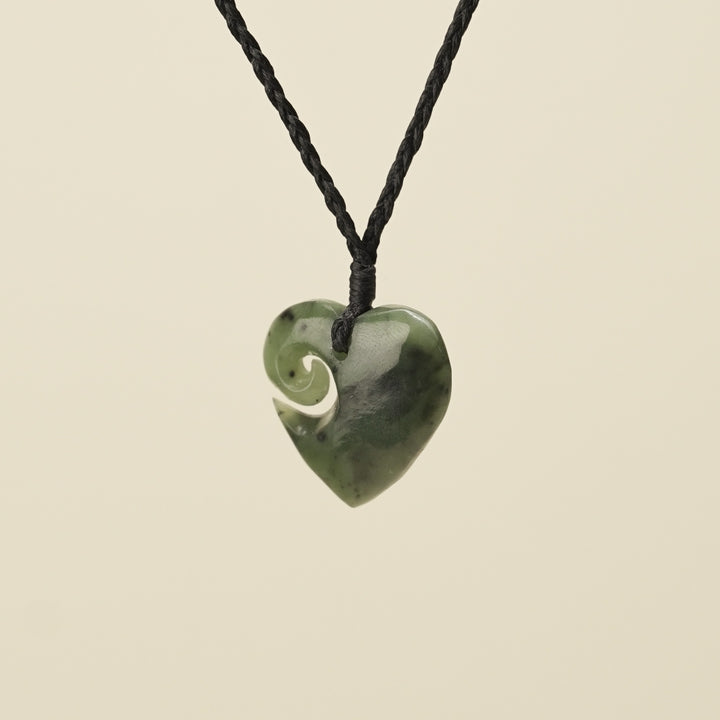 Heart Koru Pounamu Small Pendant