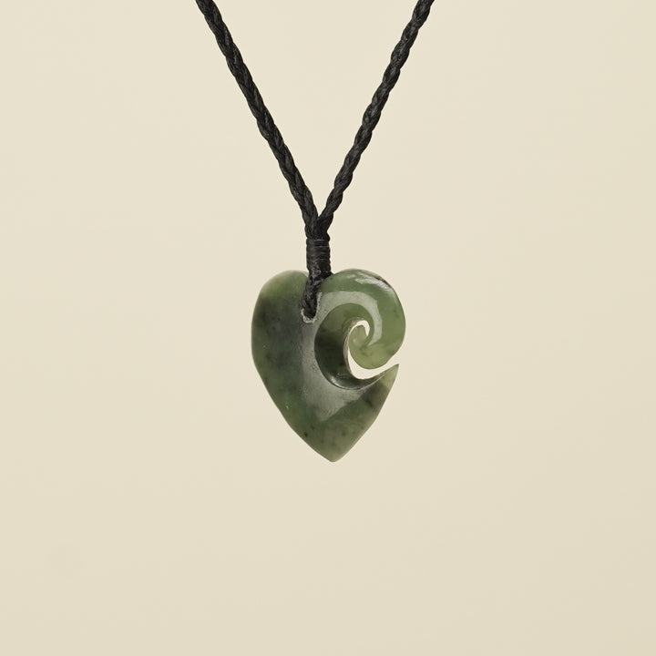 Heart Koru Pounamu Small Pendant