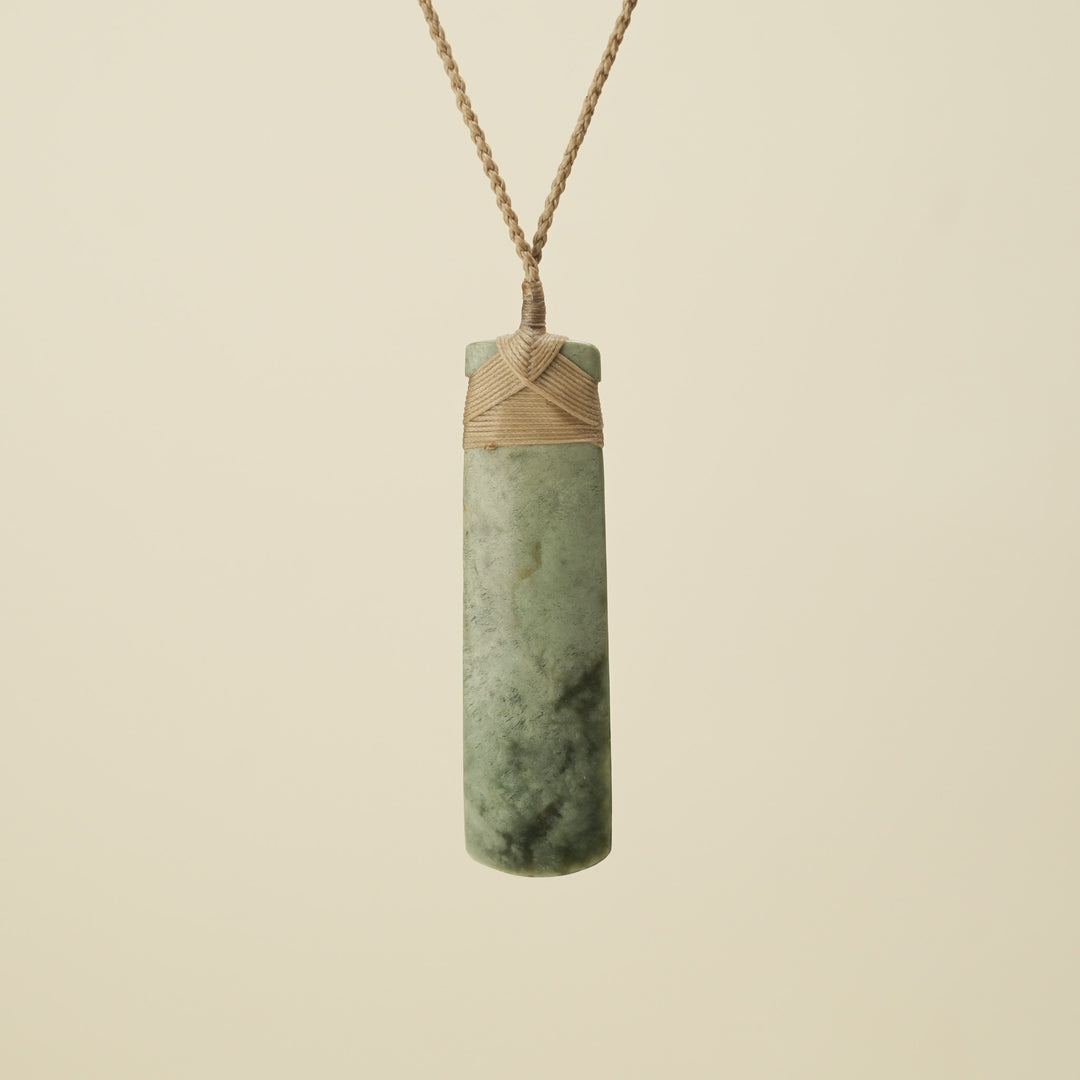 Toki Whakarei Carved Large Inanga Pounamu Pendant