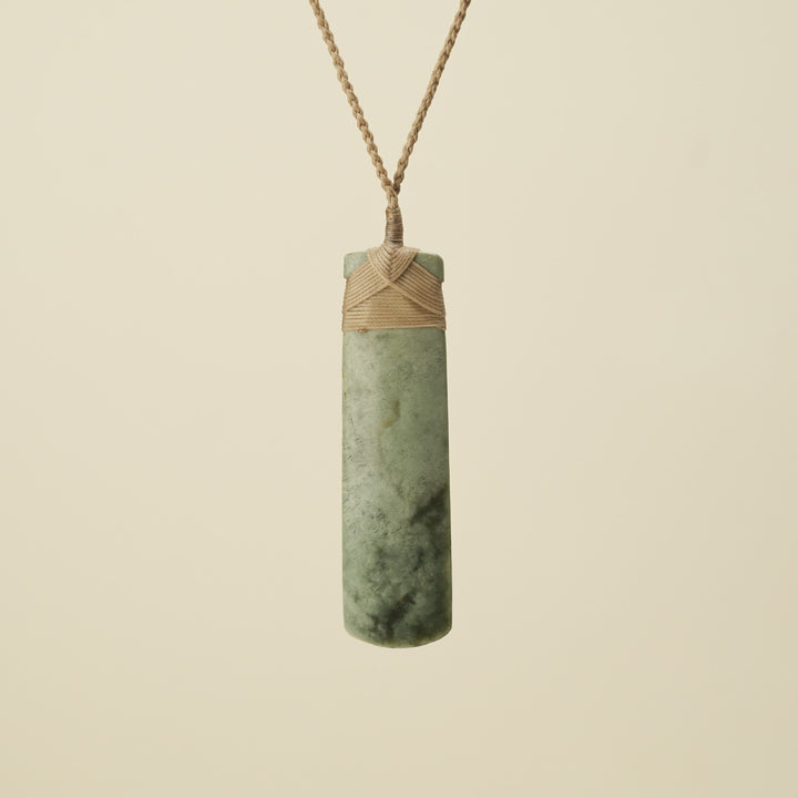 Toki Whakarei Carved Large Inanga Pounamu Pendant