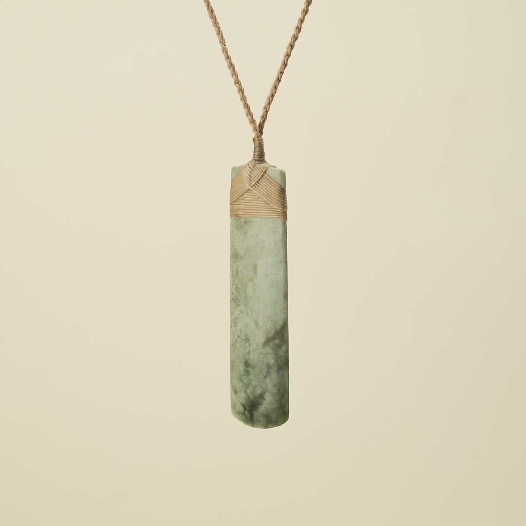 Toki Whakarei Carved Large Inanga Pounamu Pendant