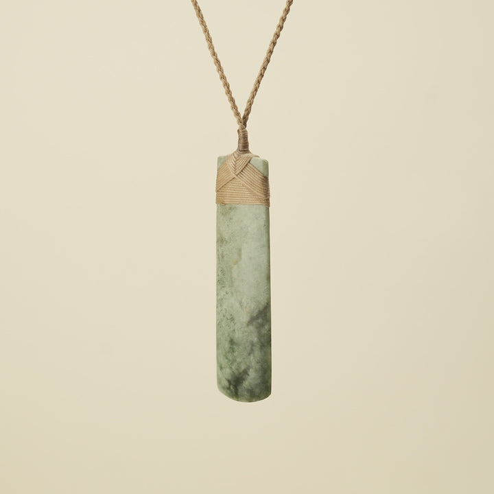 Toki Whakarei Carved Large Inanga Pounamu Pendant