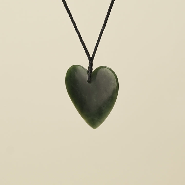 Manawa Heart Kawakawa Pounamu Large Pendant
