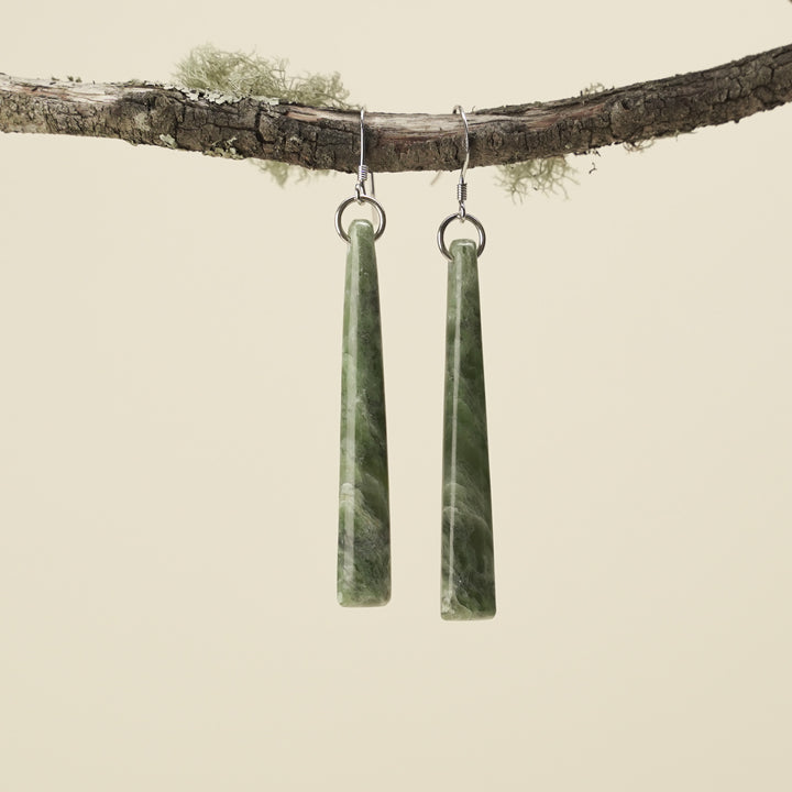 Drop Hapopo Pounamu Medium Earrings 51mm