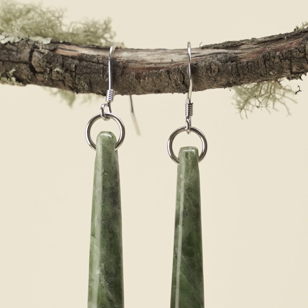 Drop Hapopo Pounamu Medium Earrings 51mm