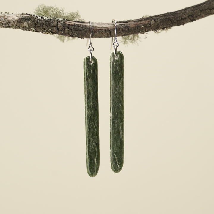 Drop Hapopo Pounamu Large Earrings 60mm