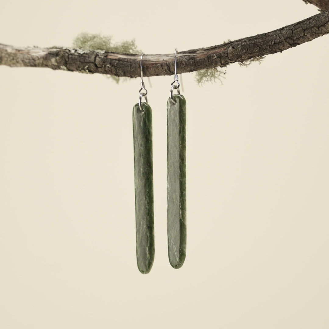 Drop Hapopo Pounamu Large Earrings 60mm