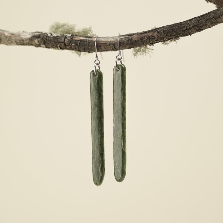 Drop Hapopo Pounamu Large Earrings 60mm