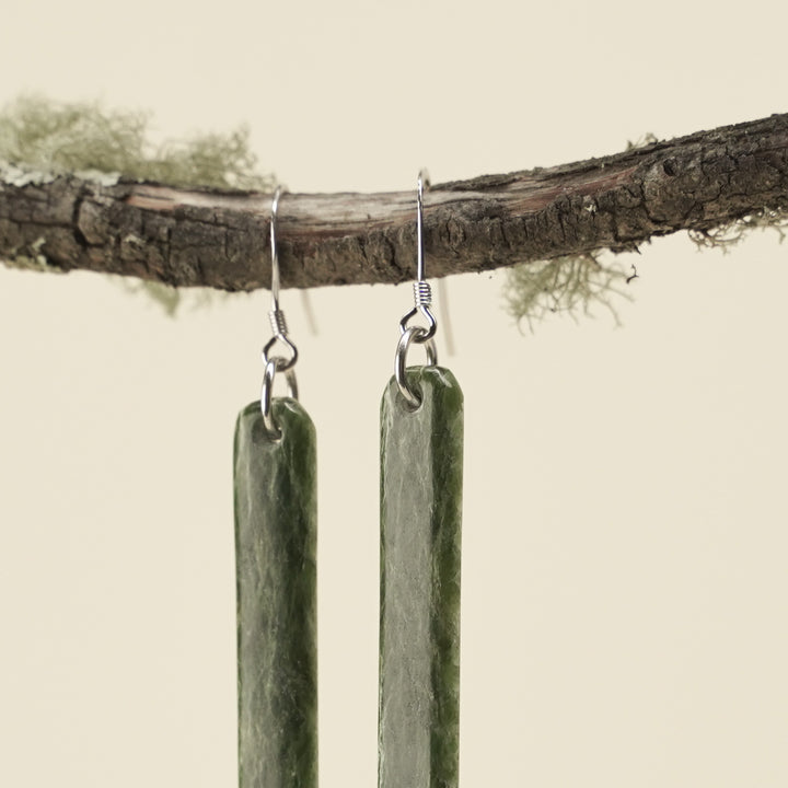 Drop Hapopo Pounamu Large Earrings 60mm