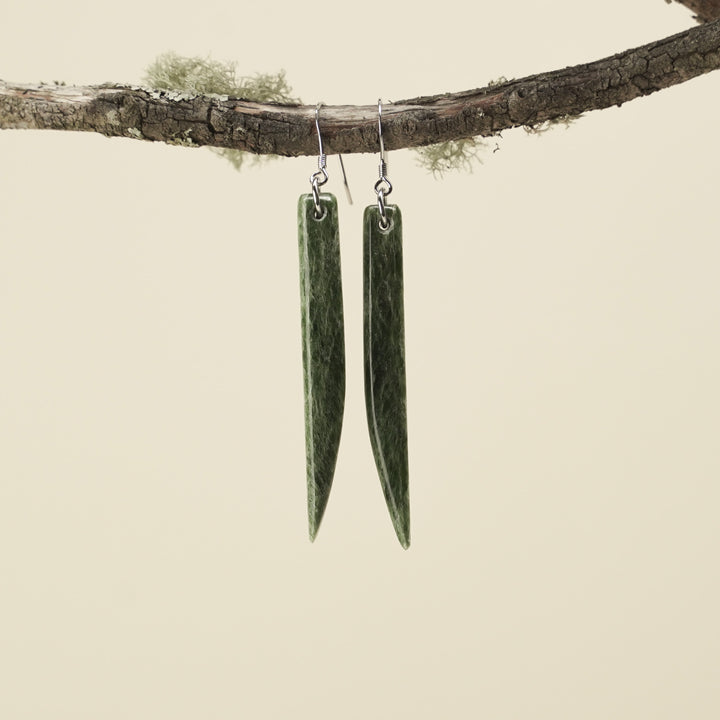 Drop Hapopo Pounamu Large Earrings 55mm