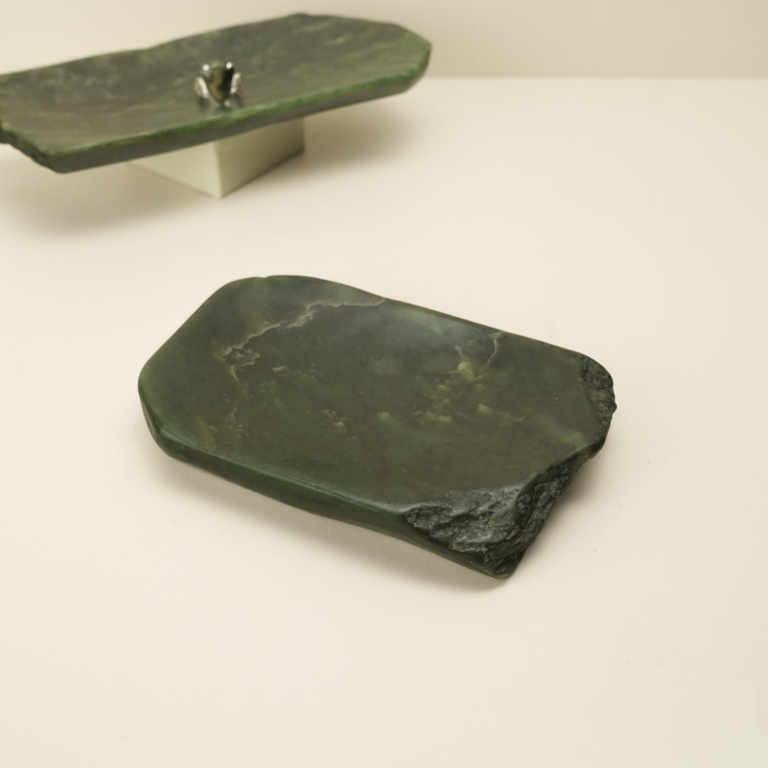 Jade Greenstone Natural Bowl Medium