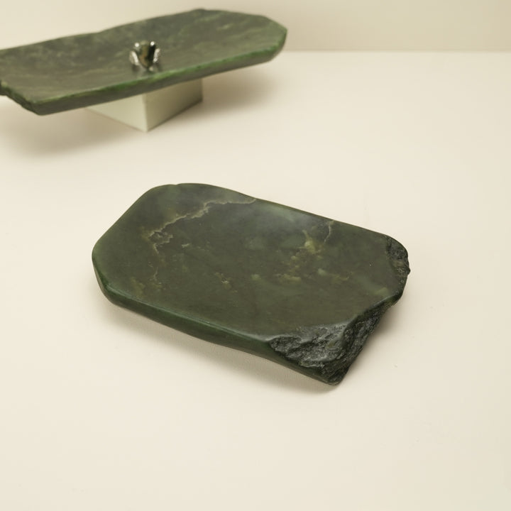 Jade Greenstone Natural Bowl Medium