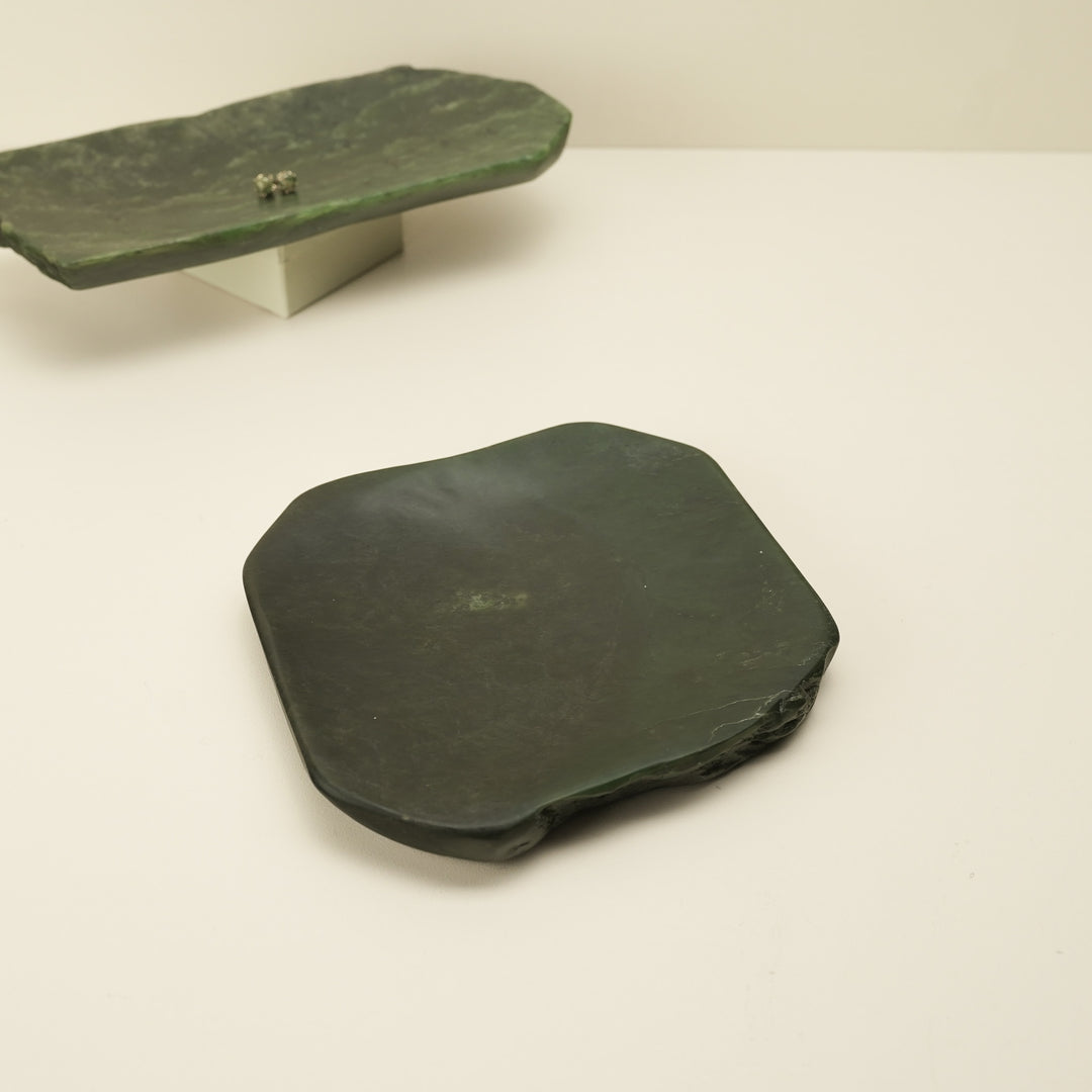 Jade Greenstone Natural Bowl Medium