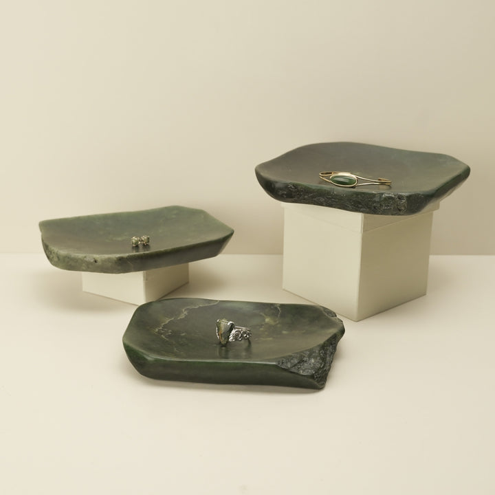 Jade Greenstone Natural Bowl Medium