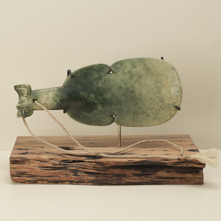 Kotiate Flower Pounamu Taniwha Sculpture