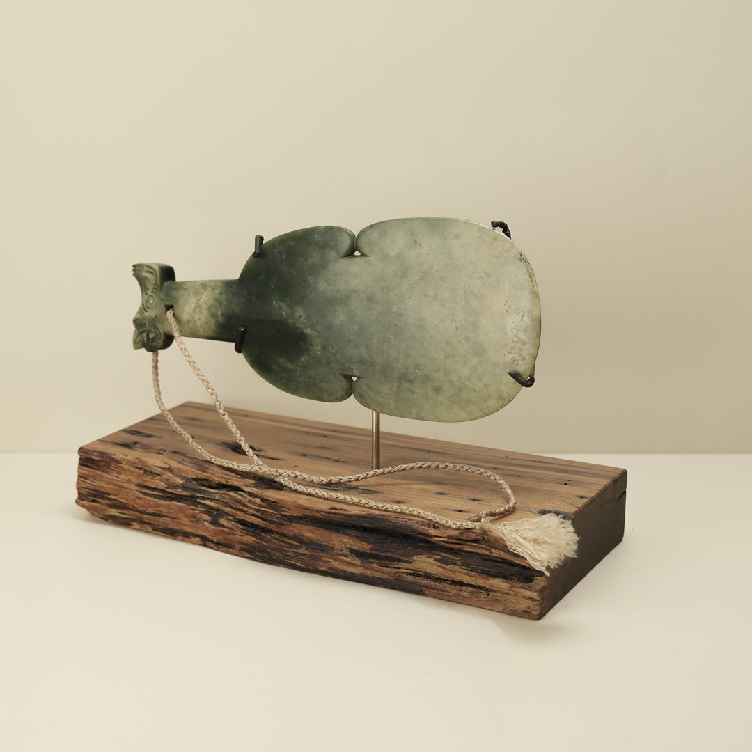 Kotiate Flower Pounamu Taniwha Sculpture