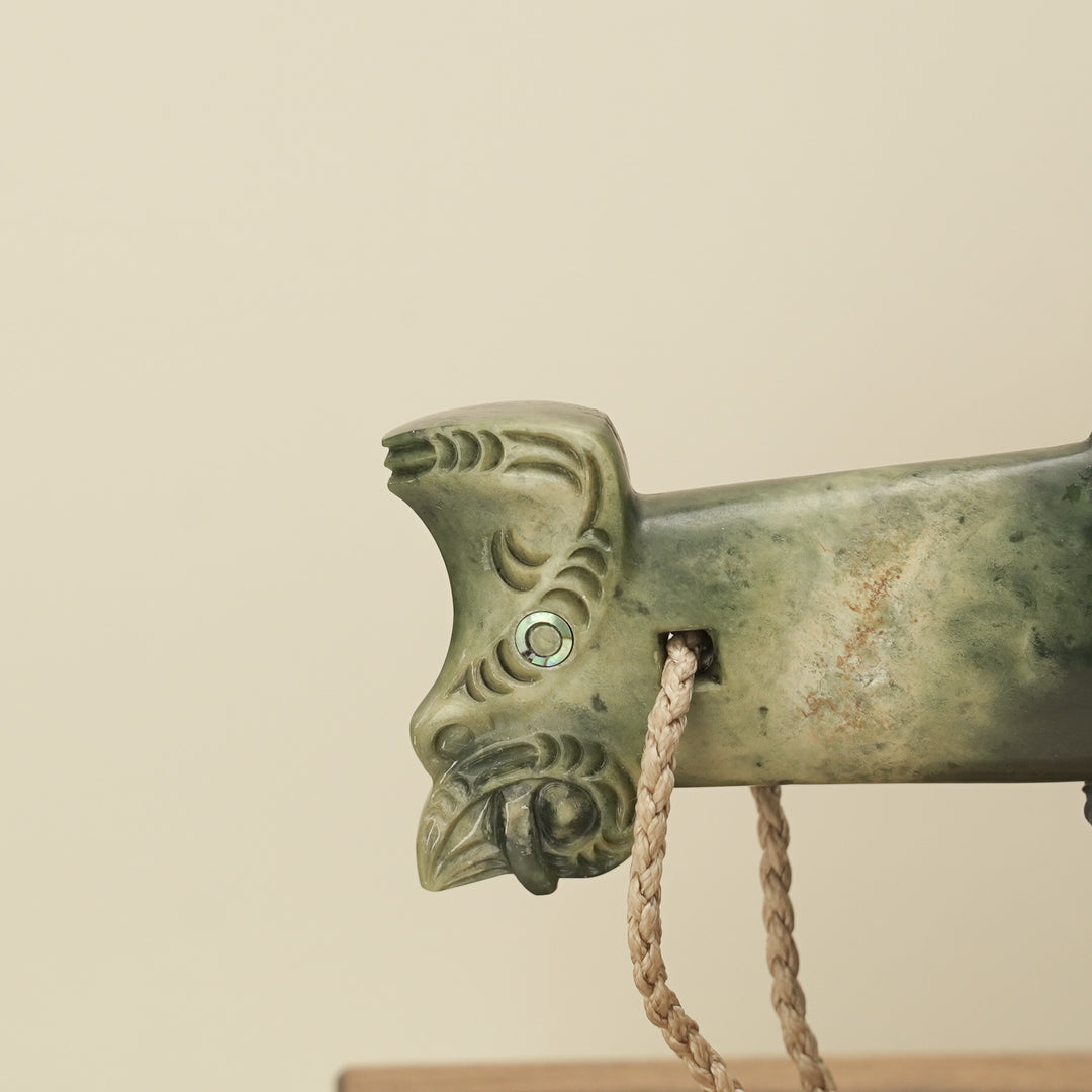 Kotiate Flower Pounamu Taniwha Sculpture