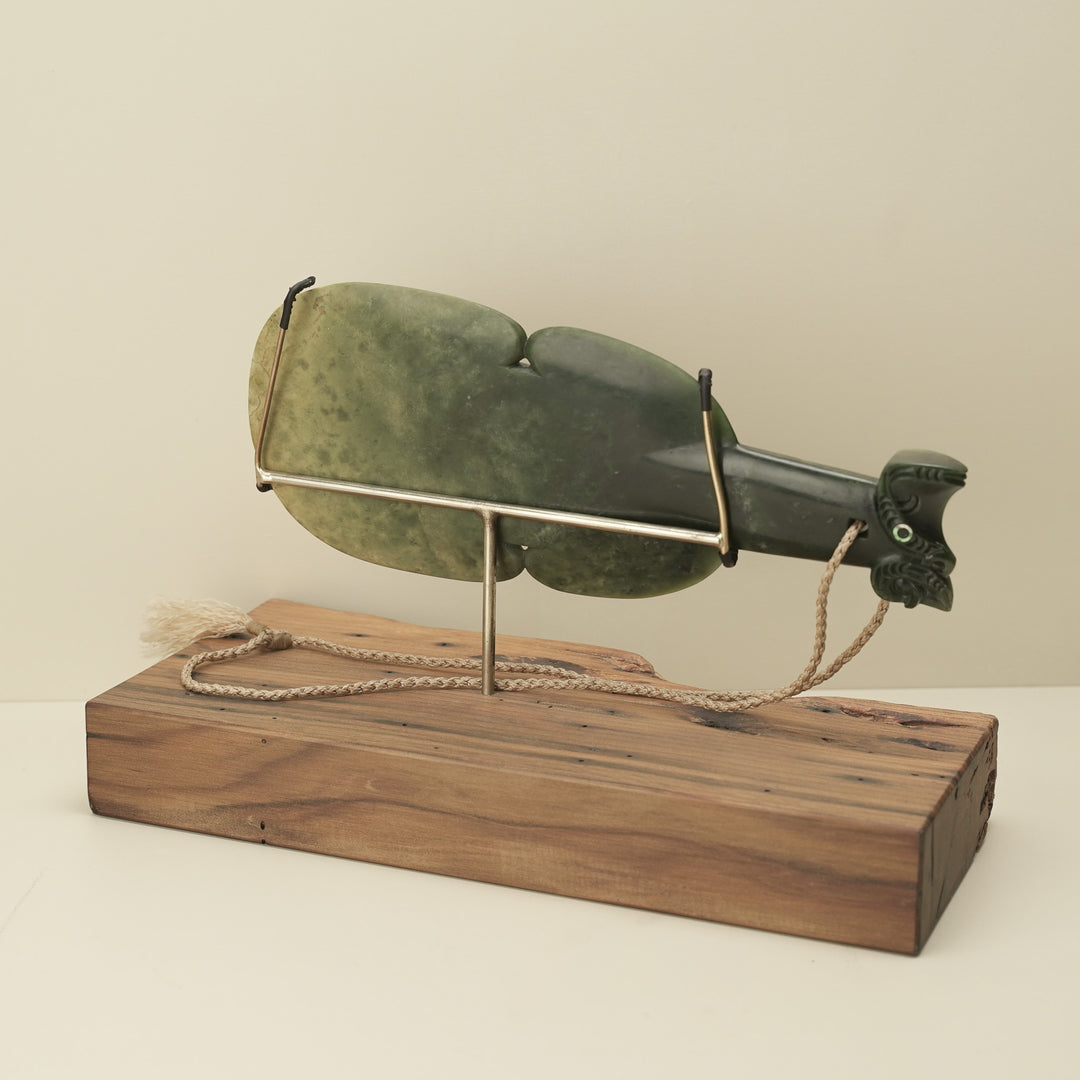 Kotiate Flower Pounamu Taniwha Sculpture