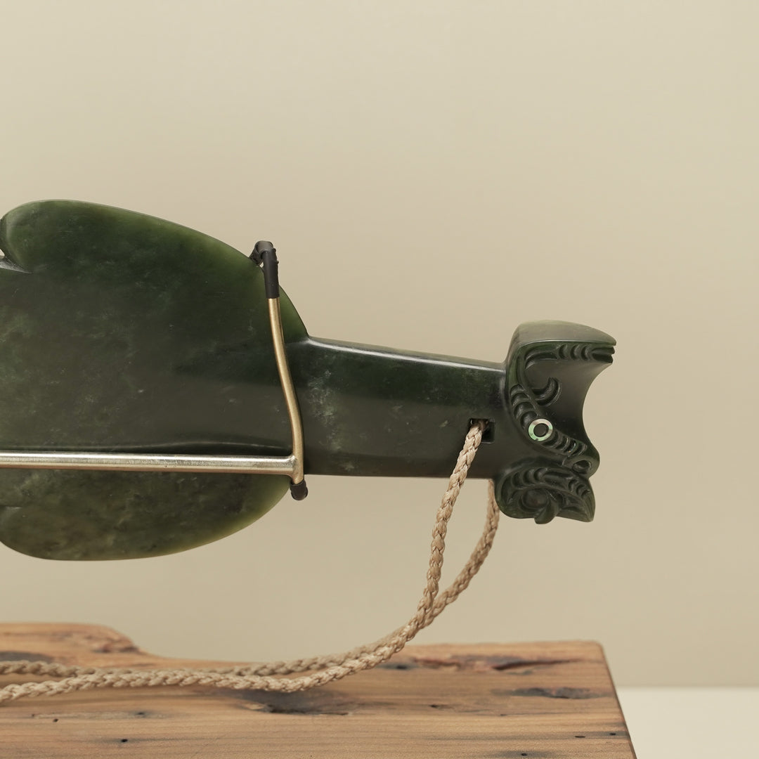 Kotiate Flower Pounamu Taniwha Sculpture