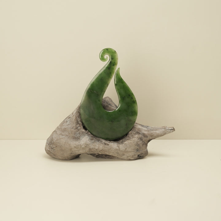 Koru Hei Matau Pounamu Sculpture