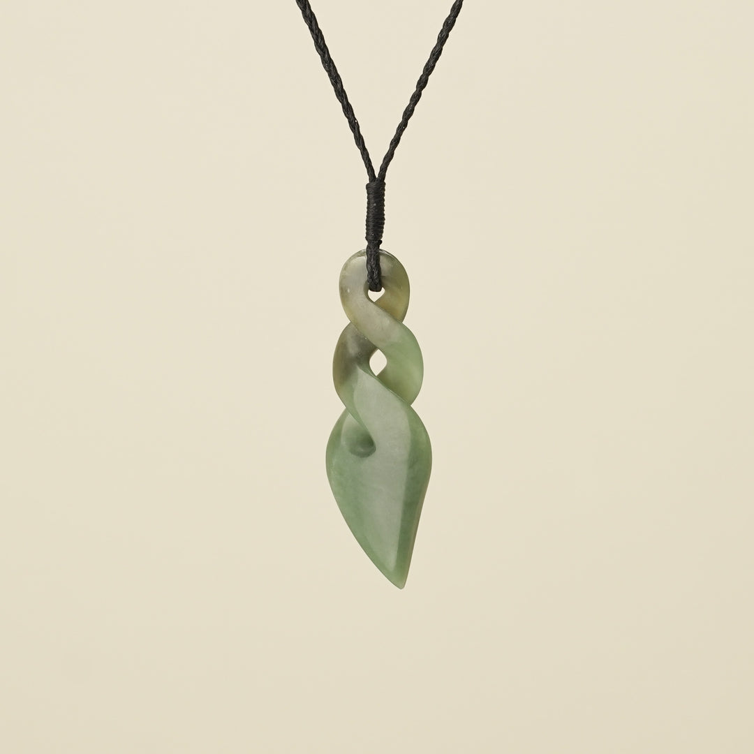 Pikorua Double Twist Large Pounamu Pendant