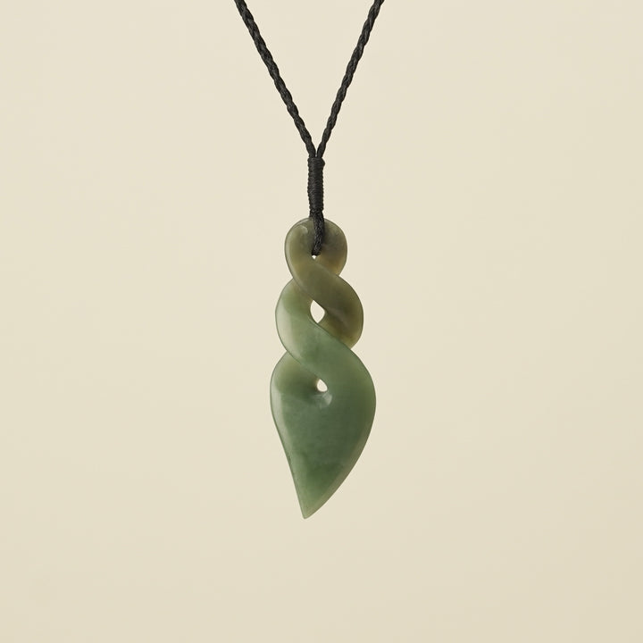 Pikorua Double Twist Large Pounamu Pendant