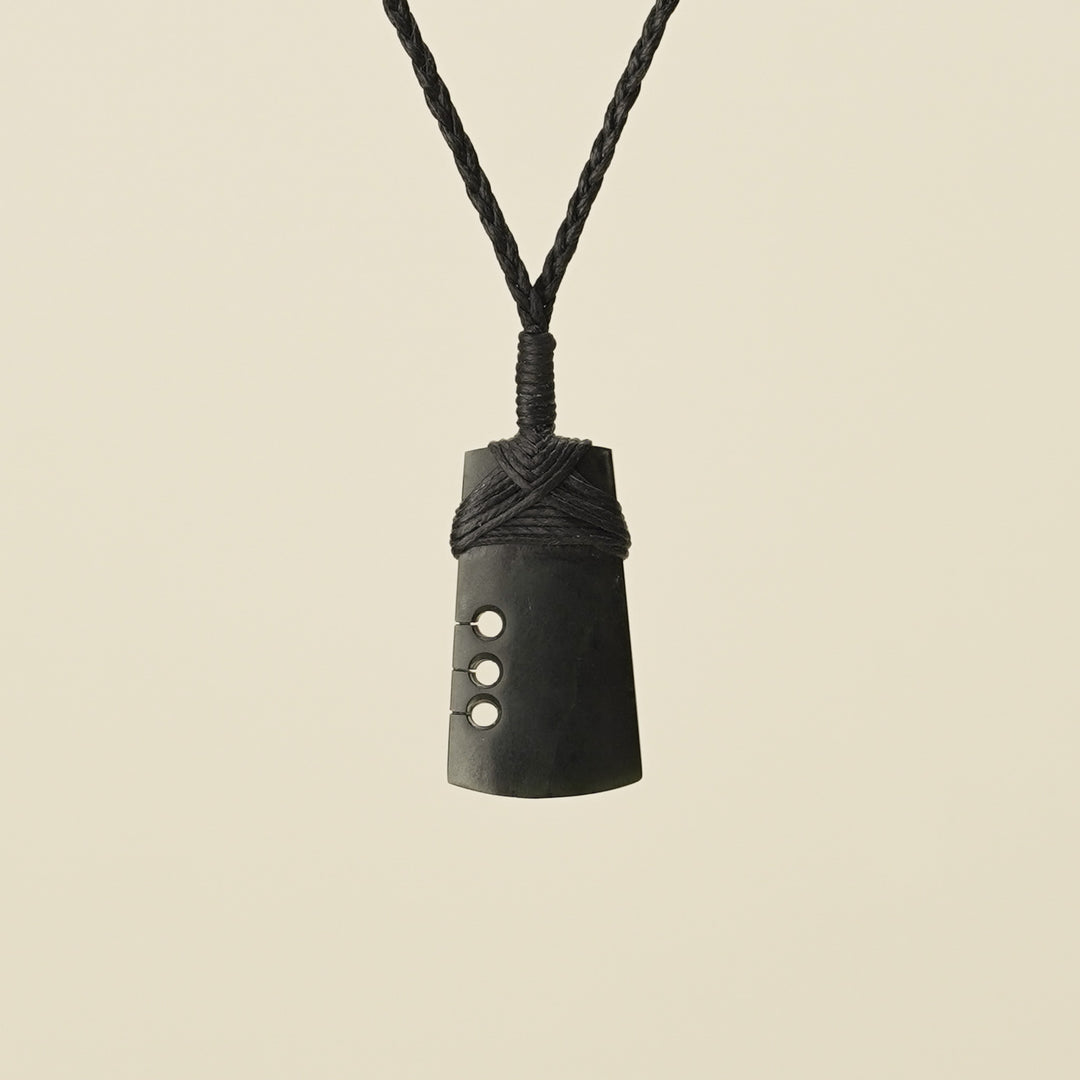 Notched Toki Kawakawa Extra Small Pounamu Pendant