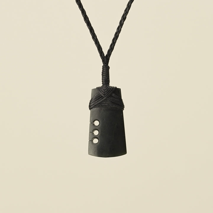 Notched Toki Kawakawa Extra Small Pounamu Pendant