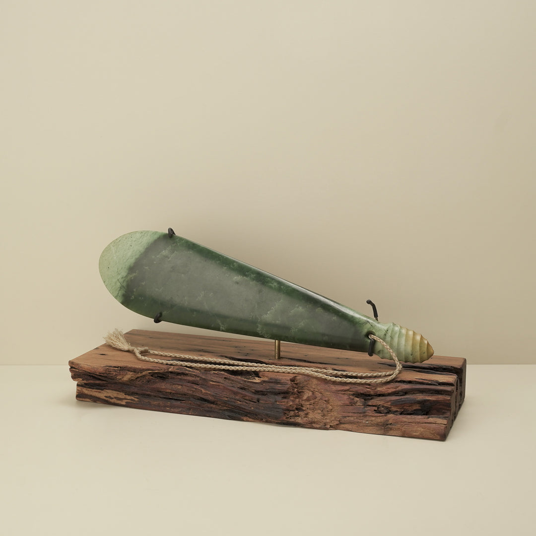 Flower (Putiputi) Pounamu Mere Sculpture