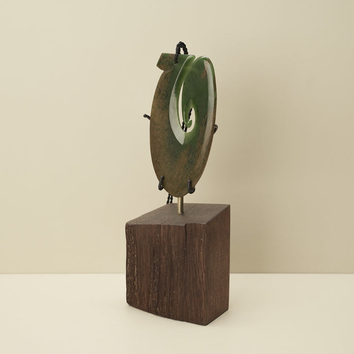 Koru Hei Matau Pounamu Sculpture