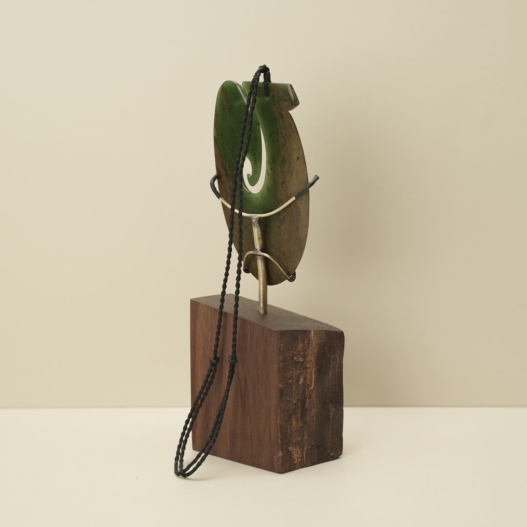 Koru Hei Matau Pounamu Sculpture