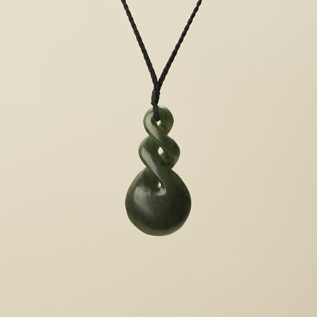 Double Pikorua Pounamu Large Pendant
