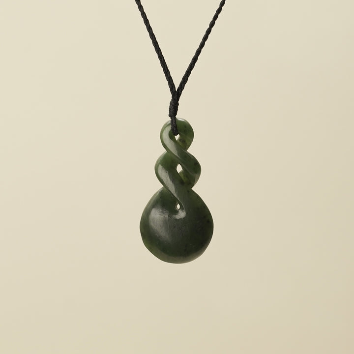 Double Pikorua Pounamu Large Pendant