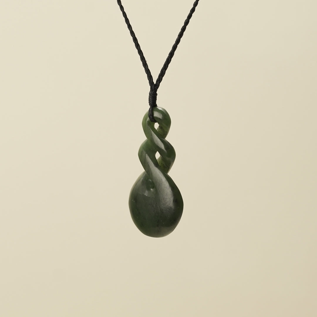 Double Pikorua Pounamu Large Pendant